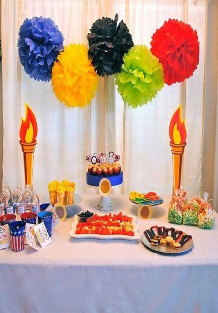 Favors and Refreshments for Mini Olympics Kids' Party