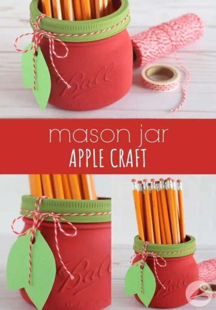 Kids Apple Mason Jar