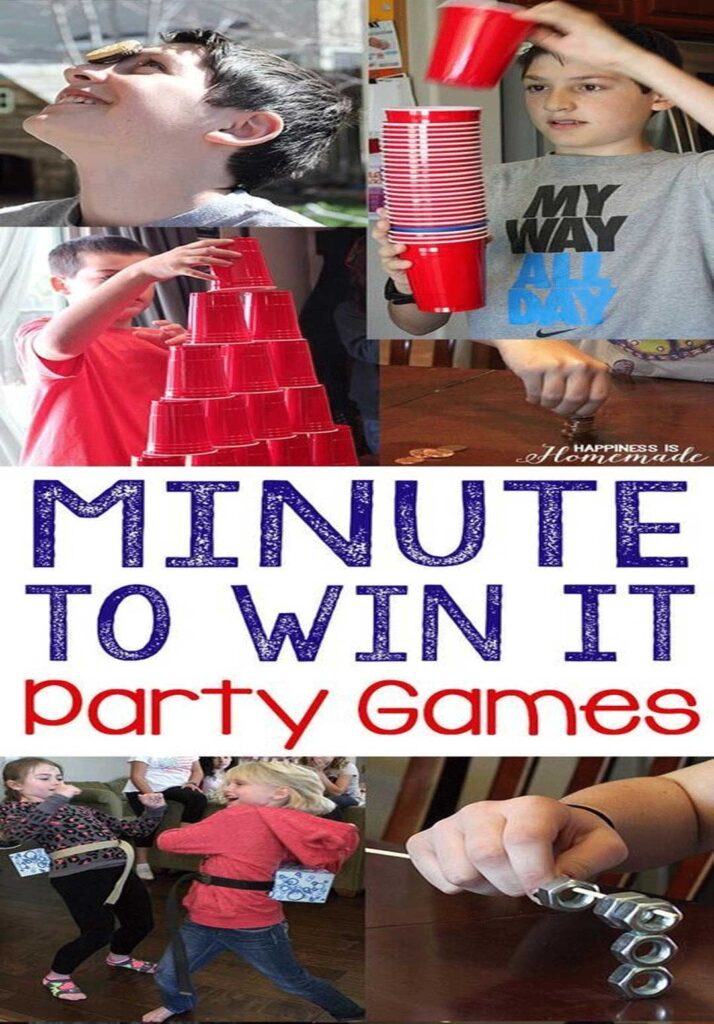 Minute to Win It Challenge for Kids' Birthday