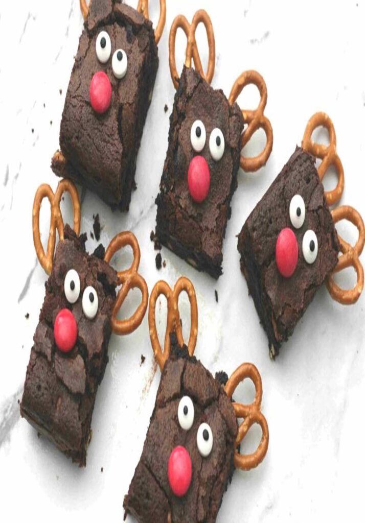 Reindeer Brownies for Kids