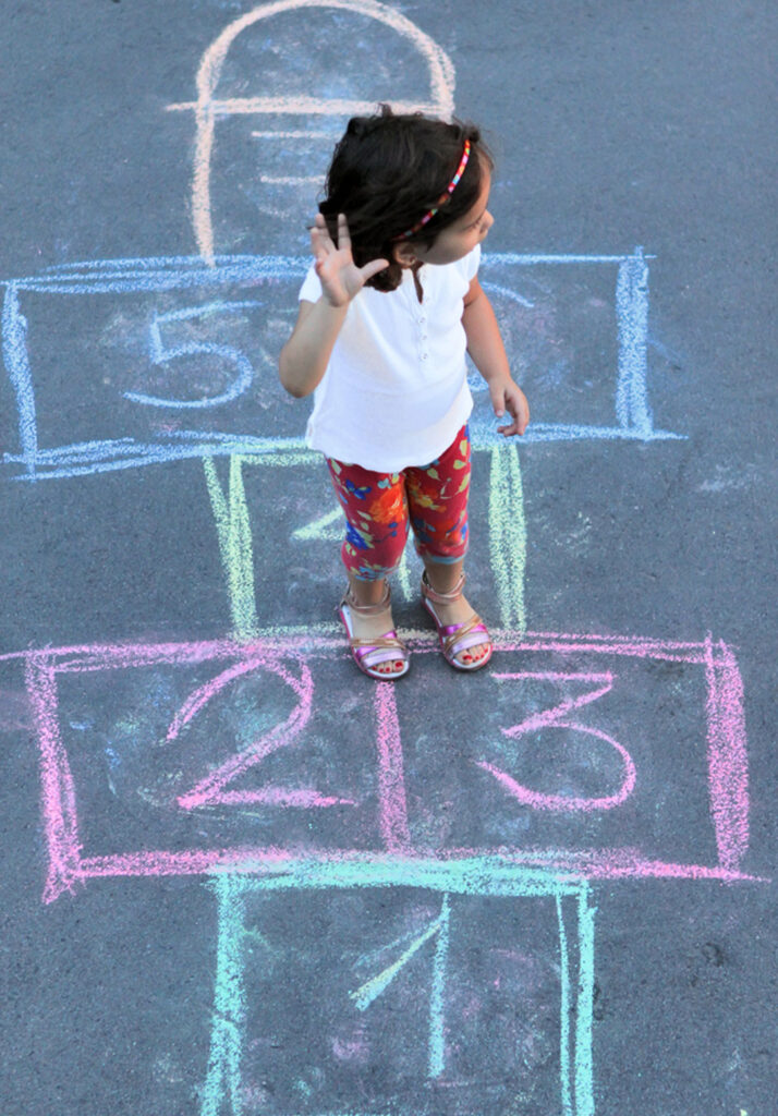 Sidewalk Chalk game for kids
