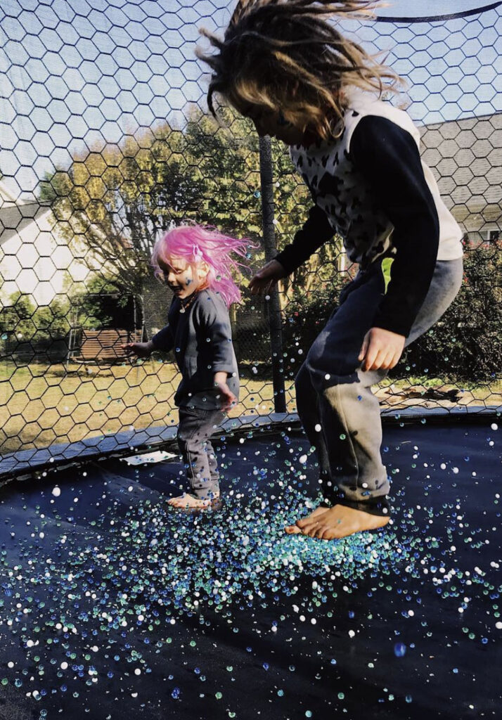 Trampolining game for kids
