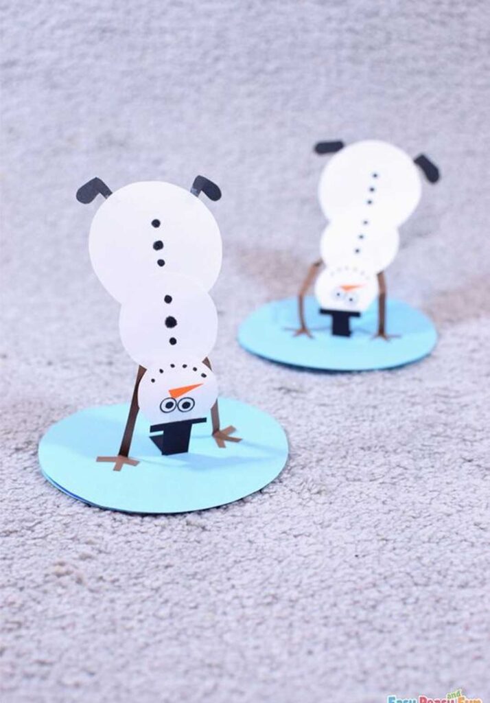 Wiggly Paper Snowman for Kids