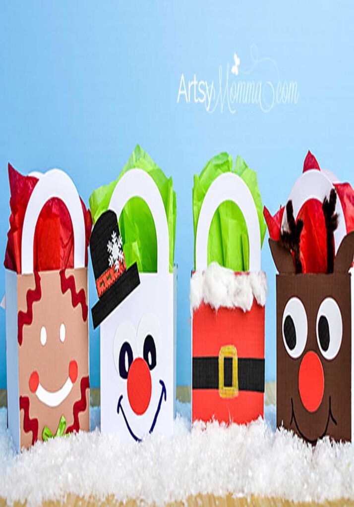 Christmas Character Treat Bags for Kids 