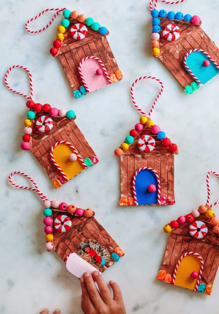 Craft Gingerbread Stick Houses for Kids