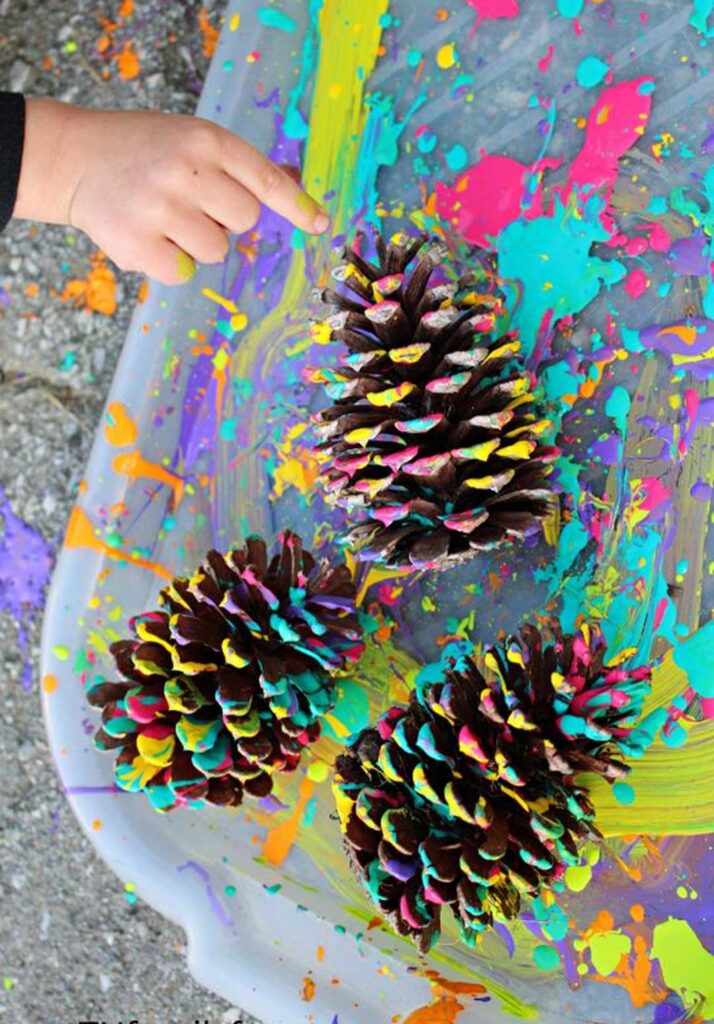 Pinecone Tree Craft for Kids