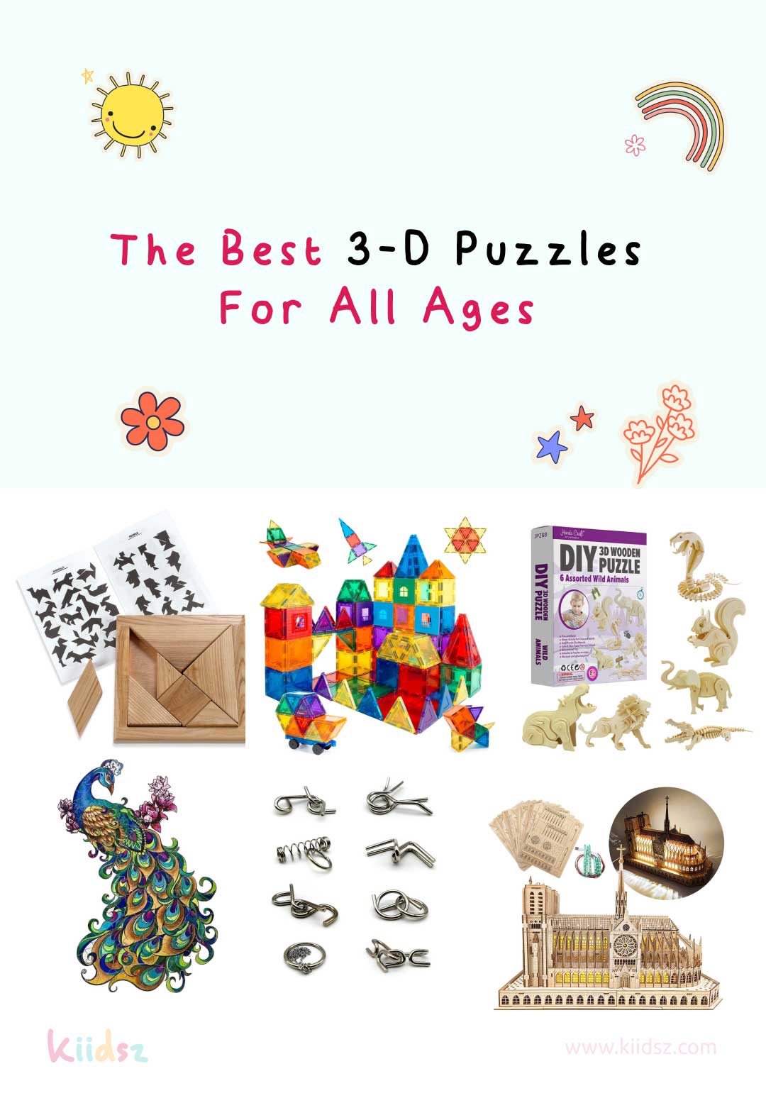 3D Wooden Animal Puzzles